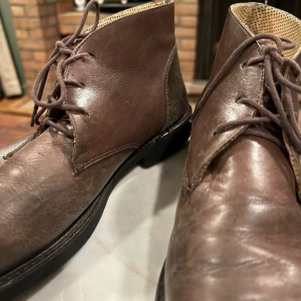 Men's Size 10 Chukka Boot Royal County Of Berkshire Polo Club Brown Leather‎